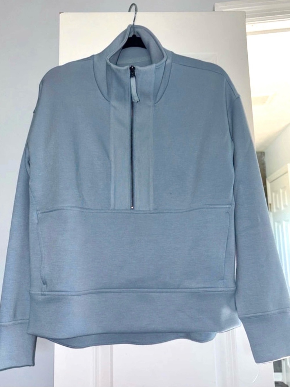 L.L. Bean Women's Pale Blue Quarter-Zip Pullover